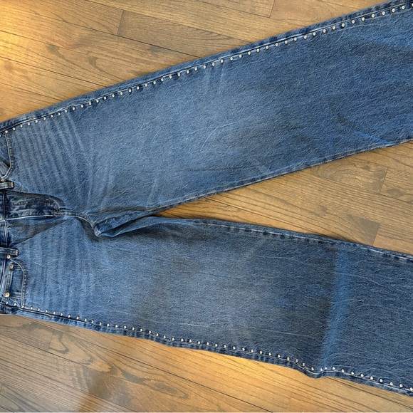 J. Crew studded lower rise wide leg Jean. Effie Jane wash. Size 28 - Picture 7 of 8